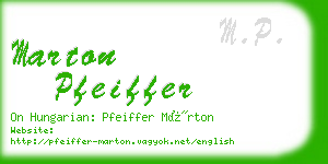 marton pfeiffer business card